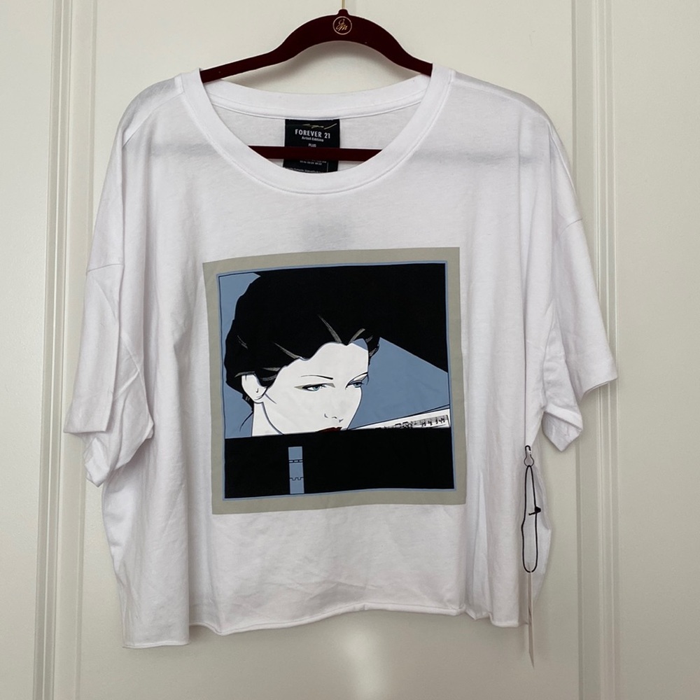 Patrick Nagel Forever 21 Plus Cropped Tee NWT
